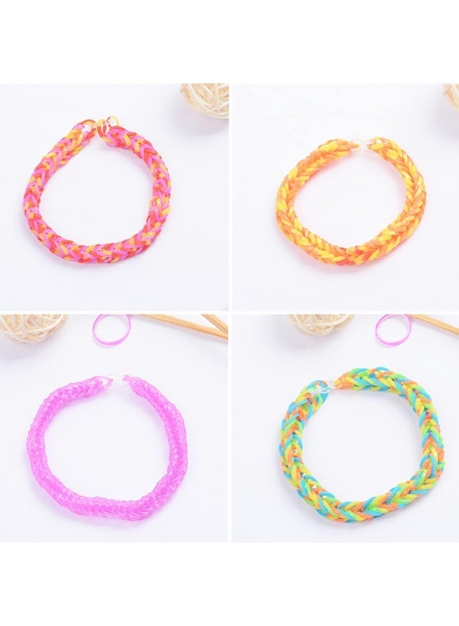 مجموعة صنع الأساور المطاطية العملاقة ومتعددة الألوان -  أدوات سهلة الاستخدام، هدية فنية مثالية لتنمية المهارات والإبداع للأولاد والبنات _ أدوات سهلة الاستخدام ومناسبة للأيدي الصغيرة _  عالم من الألوان والإبداع _ أساور ملونة - Image 2